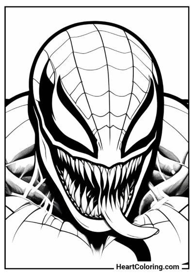 Retrato de Venom - Dibujos de Venom para Colorear