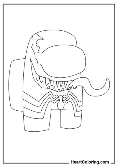 Among Us Venom - Dibujos de Venom para Colorear