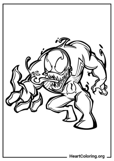 Alienígena Espeluznante - Dibujos de Venom para Colorear