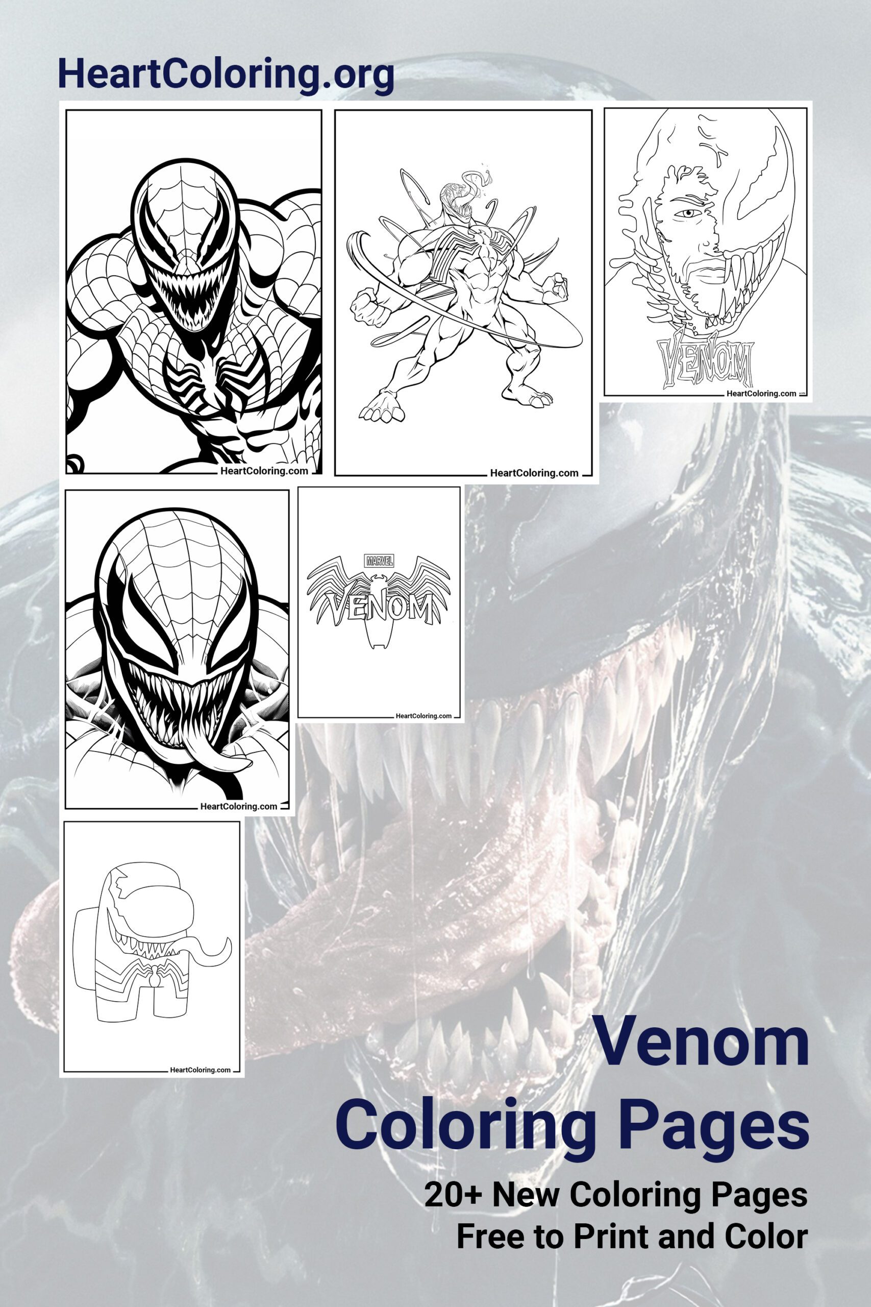 Venom Coloring Pages Print and - Venom Coloring Pages Scaled