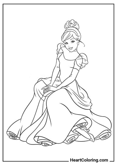 Shy Girl - Cinderella Coloring Pages