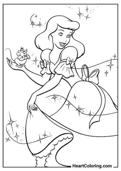 Cinderella’s Magnificent Dress - Cinderella Coloring Pages