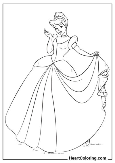 The Friendly Princess - Cinderella Coloring Pages