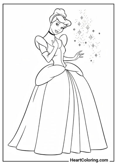 Surprised Girl - Cinderella Coloring Pages