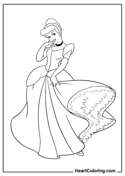 Dancing Cinderella - Cinderella Coloring Pages