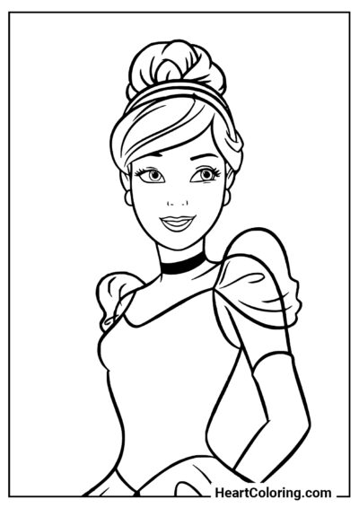 Portrait of Cinderella - Cinderella Coloring Pages