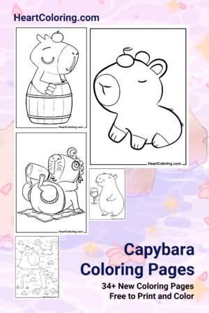 Capybara Coloring Pages