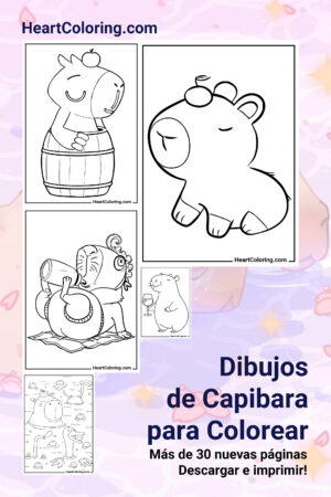 Dibujos de Capibara para Colorear