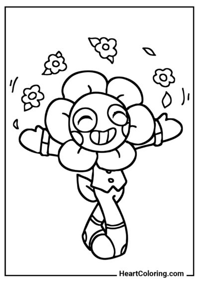 Dandy felice - Disegni di Dandy’s World da Colorare