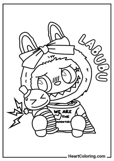 Labubu, o Monstro Fofo - Desenhos do Labubu para Colorir