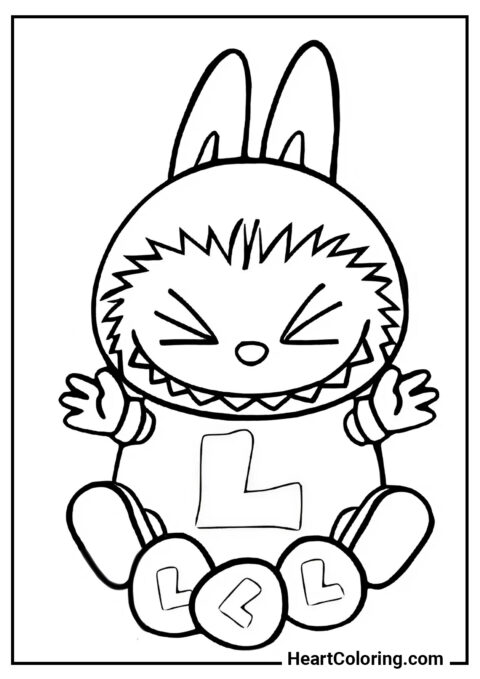 Bebê Labubu com Brinquedos - Desenhos do Labubu para Colorir
