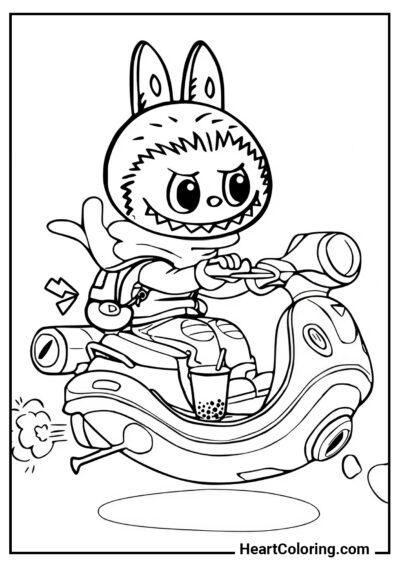 Labubu, o Aventureiro Espacial - Desenhos do Labubu para Colorir