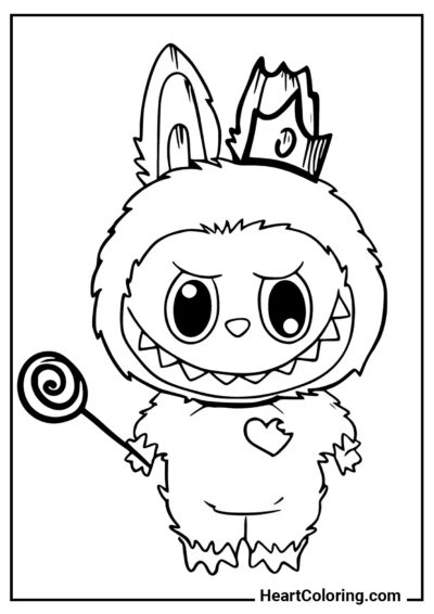 Princesa dos Pirulitos - Desenhos do Labubu para Colorir