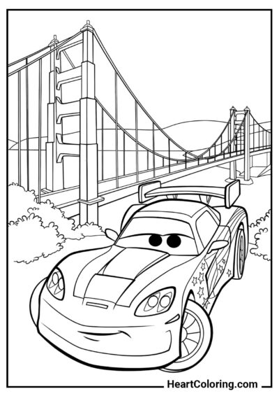 From our printable series "Jeff Gorvette": Disney Cars Coloring Pages