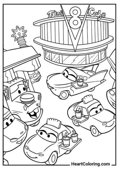 Ready-to-color: Pre-Race Mayhem