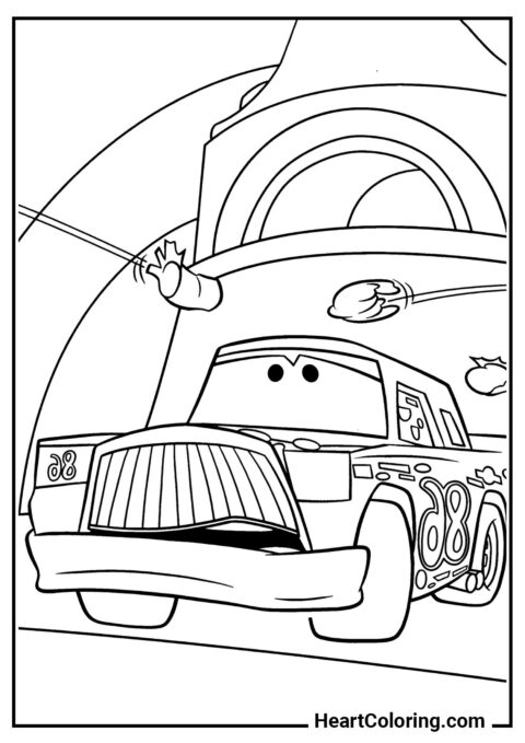 Chick Hicks After the Win – PDF coloring to download and print