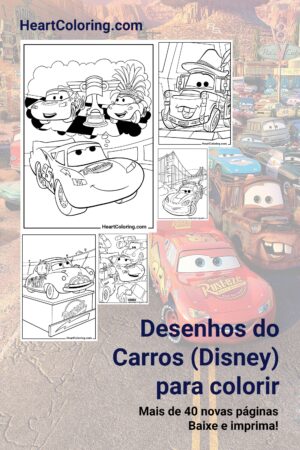 Desenhos do Carros (Disney) para colorir