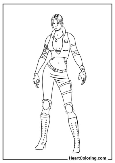 Desenho Sonya Blade para baixar e pintar
