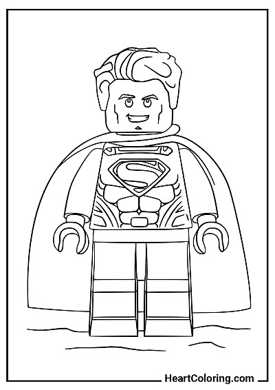 Oryginalna kolorowanka Lego Superman — pobierz i wydrukuj