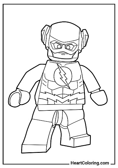 Baixe agora: Flash — página para colorir