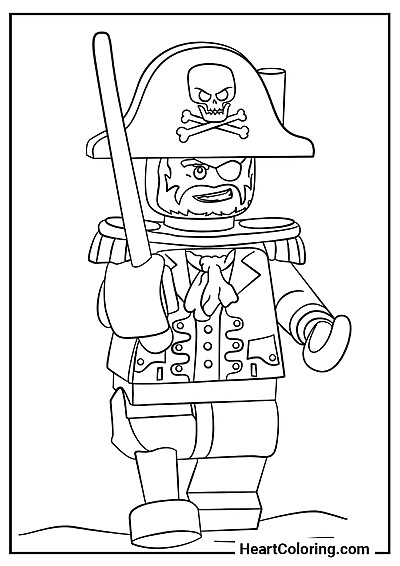 Your next favorite coloring page: Pirate Minifigure