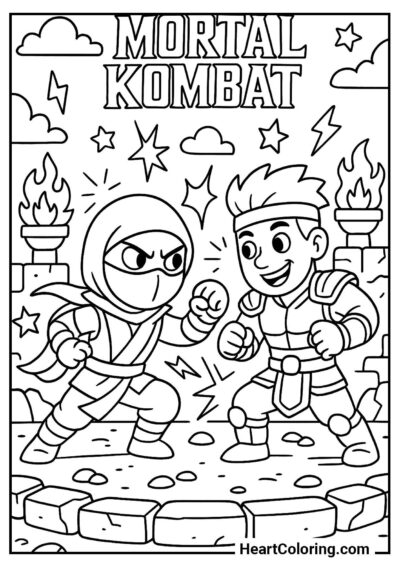 Mortal Kombat Battle – educational and fun to color