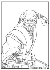 Desenho Golpe de Sub-Zero — ideal para presentear professores