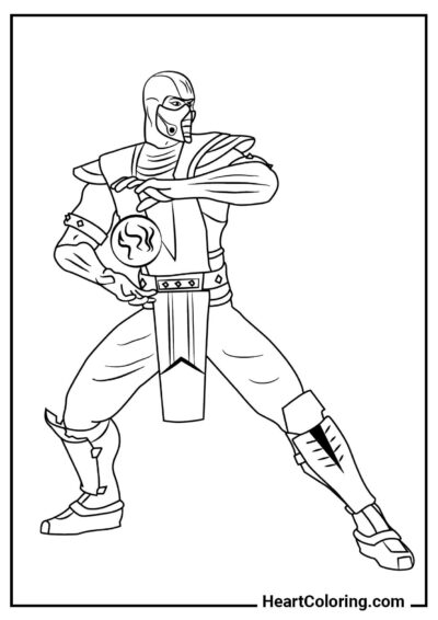 Colorir Magia de Gelo do Sub-Zero online ou baixar em PDF