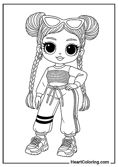 Pintar online — LOL OMG muñeca deportiva