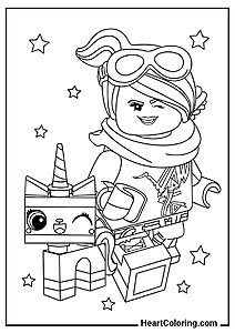 Enjoy coloring: Wyldstyle Lory and Unikitty