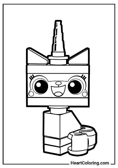 Coloriage Unikitty — disponible en format A4