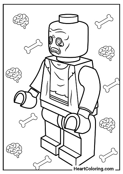 Zombie Minifigure – fun and simple printable page