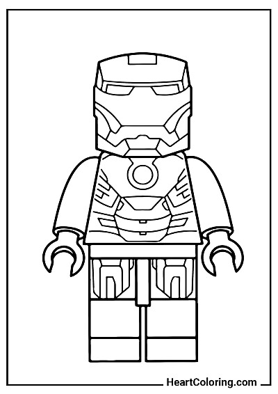 Lego Iron Man Lego Iron Man — immagine da colorare per bambini
