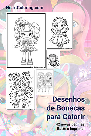 Desenhos de Bonecas para Colorir