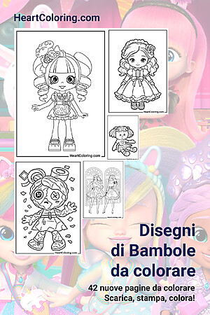 Disegni di Bambole da colorare