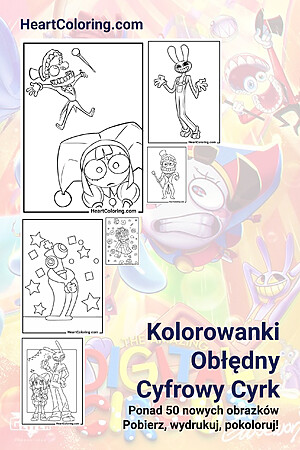 Kolorowanki Obłędny Cyfrowy Cyrk