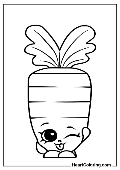 Carotte — coloriage à faire à la maison