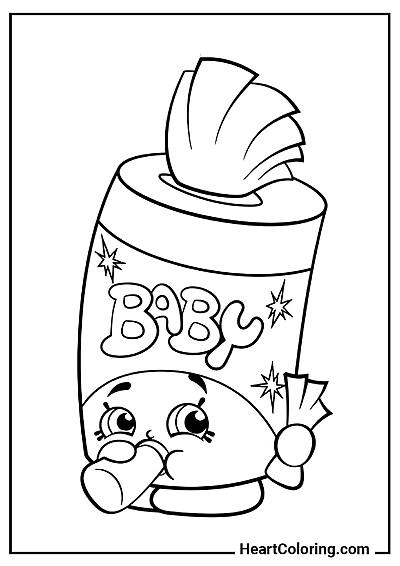 Lingettes Bébé — fichier gratuit de coloriage