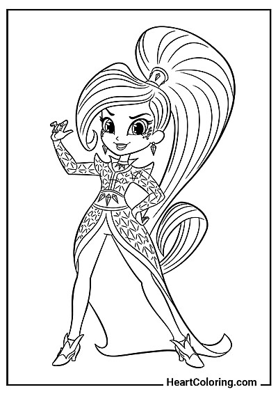 Disegno colorato: Zeta la strega — PDF, JPG