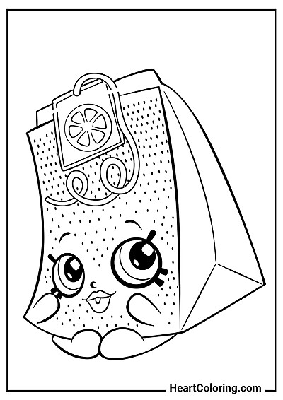 Shopkins Sachet de Thé — coloriage gratuit, sans inscription