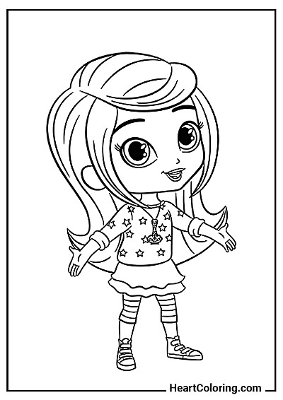 Scarica da colorare: Leah emozionata