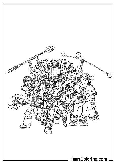 Imagem para colorir: Cavaleiros de dragão