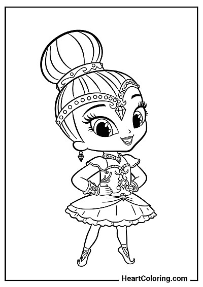 Shine sorridente — disegno gratuito da stampare