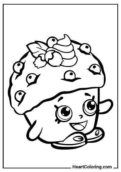 Coloriage Shopkins Muffin à imprimer pour tous les âges