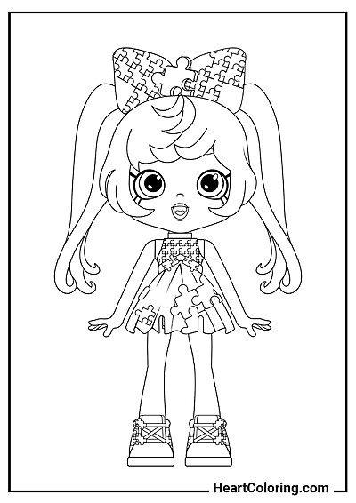 Image à colorier : Shopkins Poupée