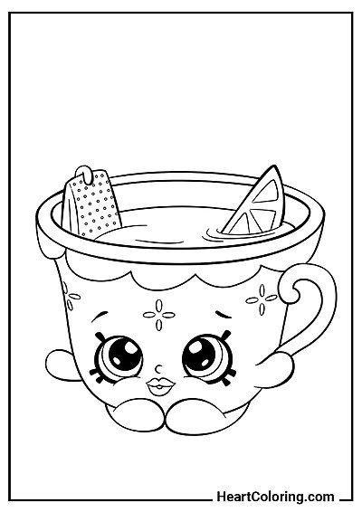 Coloriage Tasse de Thé — PDF haute résolution