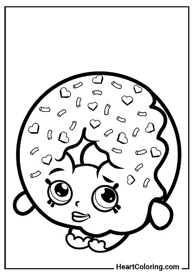 Donut — coloriage amusant à imprimer chez soi