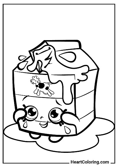 Image Shopkins Bouteille de Lait à colorier — rapide à télécharger