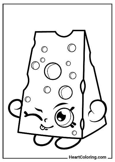 Coloriage pour enfants : Fromage Cheesy