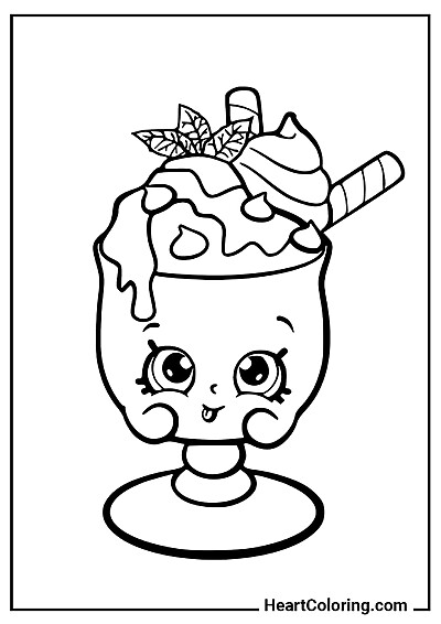 Choco Menthe Charlie — feuille imprimable de la collection "Coloriage Shopkins"